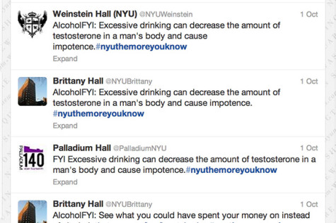 #NYUthemoreyouknow aims to educate students on safe drinking