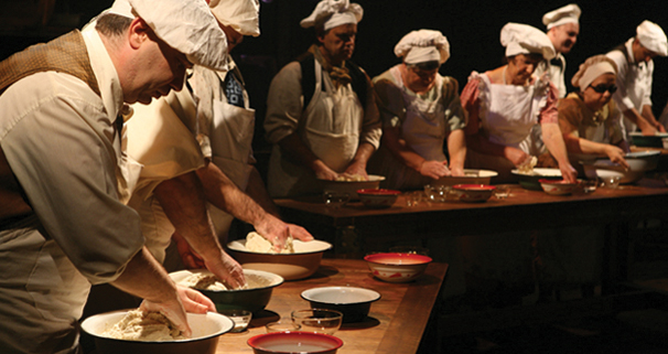 Deaf and blind actors break bread, barriers