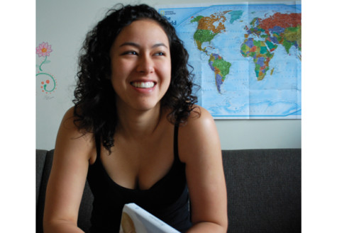 Student comedian shows off bag of laughs