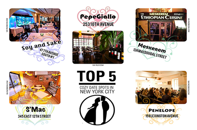 Top five date spots in New York City