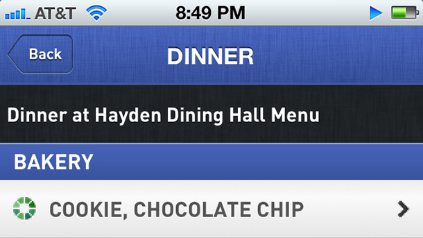 CampusDish app provides nutrition guide to dining hall cuisine
