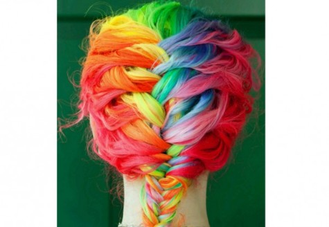Vibrant hair dyes can create sophisticated, chic styles
