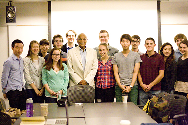 Legendary singer, social activist Harry Belafonte visits NYU