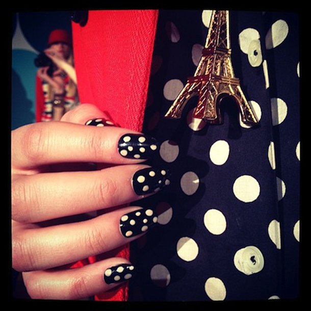 Intricate nail polish can add flair to any outfit