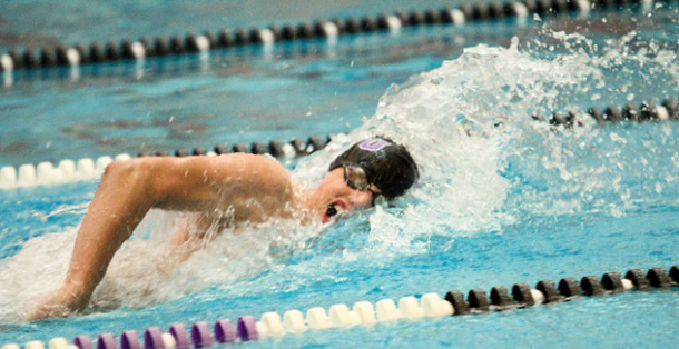 Men’s swimming, diving open season with win