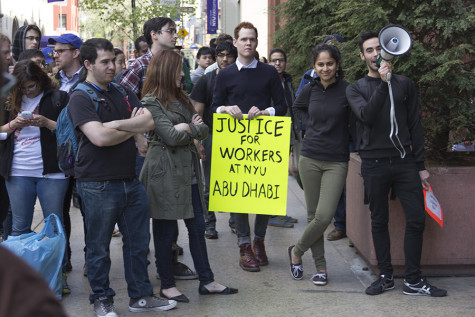 NYU student activists rally in support of Abu Dhabi workers