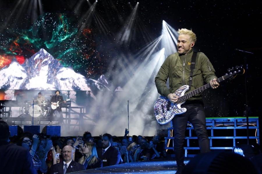 Fall+Out+Boy%E2%80%99s+bassist+Pete+Wentz%2C+took+the+stage+with+the+rest+of+the+band+at+Madison+Square+Garden+with+PVRIS.