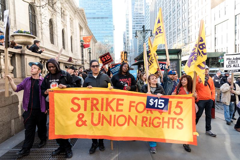 The+Fight+for+%2415+continues+with+a+rally+through+Times+Square+and+an+appearance+from+Governor+Andrew+Cuomo.