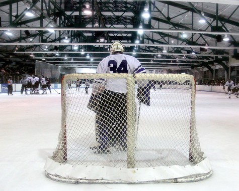 Sam Daley waits in his nets to deflect all shots on goal.