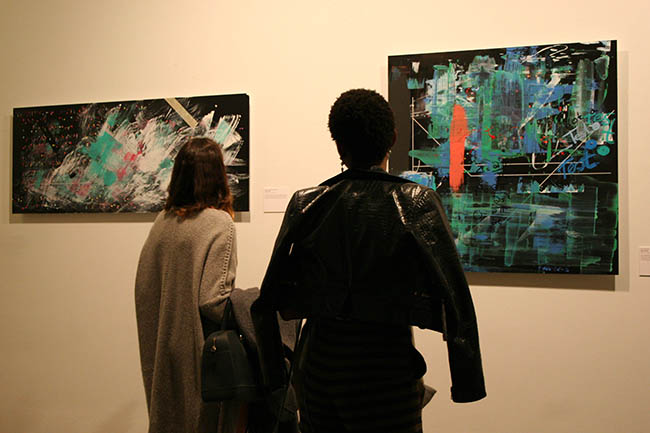 Nelson+Saiers%E2%80%99s+investigative+Wall+Street+exhibit+opened+at+HG+Contemporary+Gallery+on+Thursday+April+7%2C+2016.