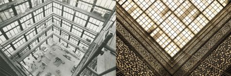 Built in 1972, Bobst Library was one of the largest in the country. Although the atrium was originally open, metal barriers were attended to prevent further suicide attempts after three incidents.