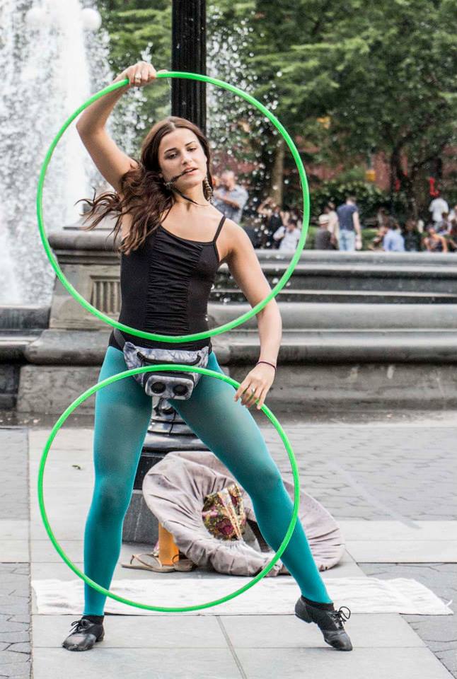 New York City parks are alive with performers of all kind, from musicians and acrobats in Washington Square Park, to the creepy characters of Times Square.