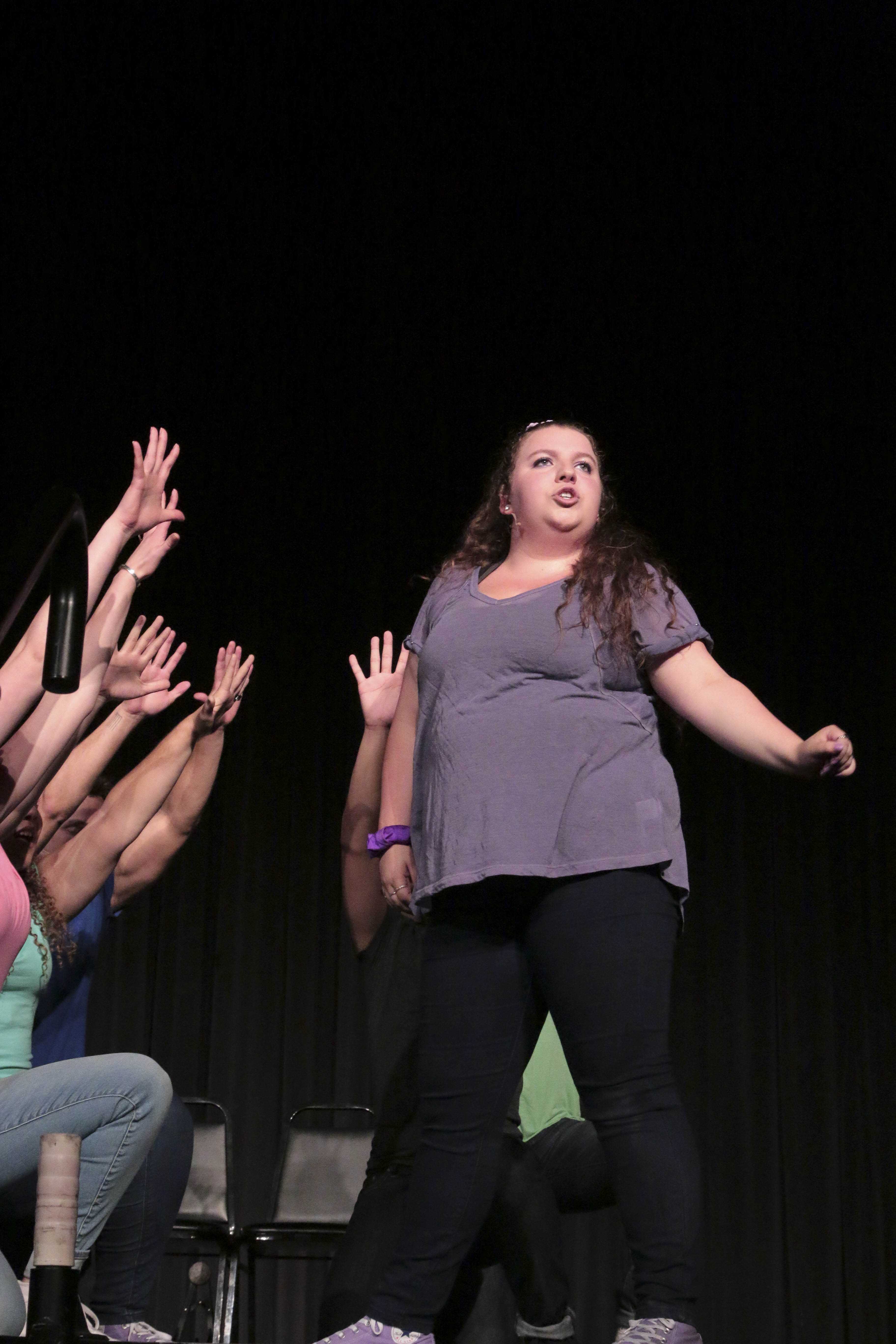 Gallatin junior Casey Whyland performing in the Reality Show during the Presidential Welcome for the Class of 2020.