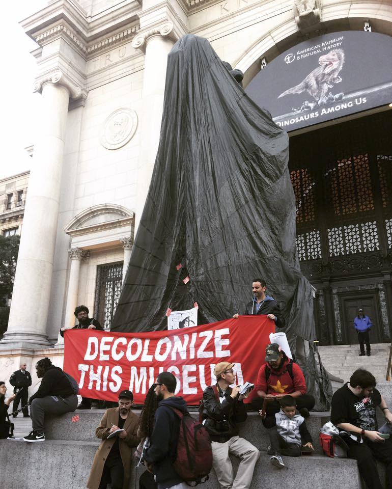 Activists from NYC Stands with Standing Rock marched through the Museum of Natural History in what they called “Decolonize This Museum” as a performative protest against the South Dakota pipeline.