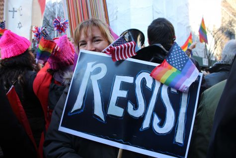 LGBT Members and Allies Protest Trump’s Cabinet Picks at Stonewall