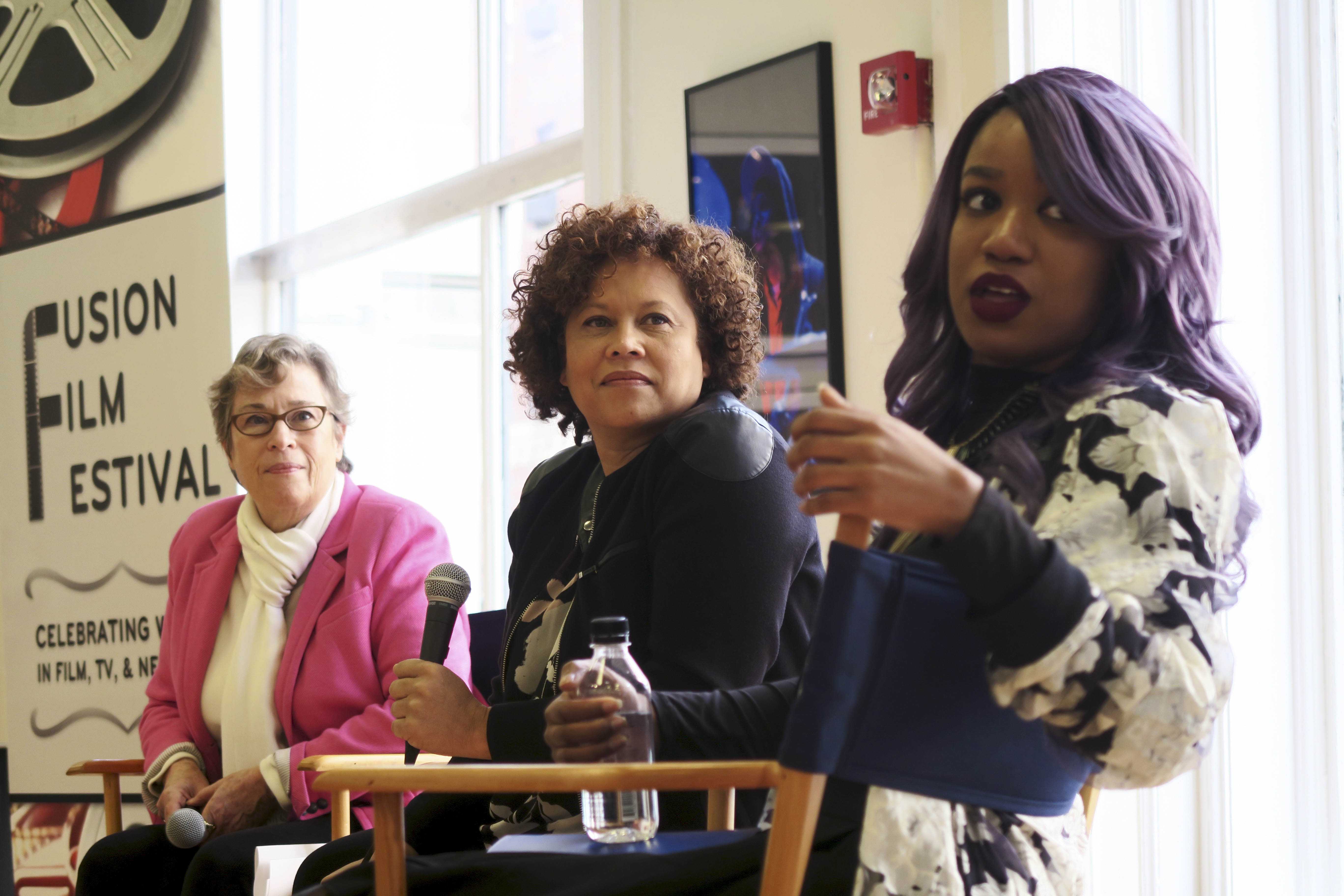From left to right, Susan Sandler, Kelly Edwards and Vanessa Benton discussed the issues of diversity in the entertainment industry at the Brunch with an Icon event on Saturday. The brunch was one of the many events hosted by the Fusion Film Festival.