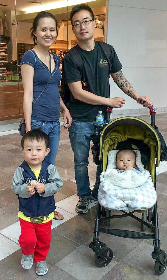Steinhardt student-parent Cindy Pang smiles with her family. Raising children while studying at university presents a world of unique challenges that the common student is blind to.