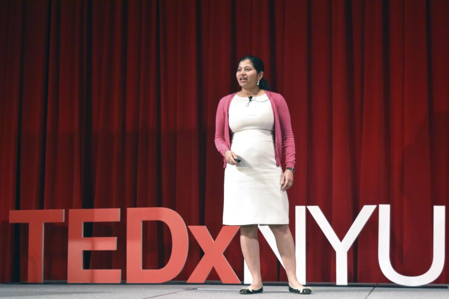 NYU+Assistant+Professor++Jayeeta+Basu+spoke+about+neuroscience+at+the+TEDxNYU+conference+on+April+8.+