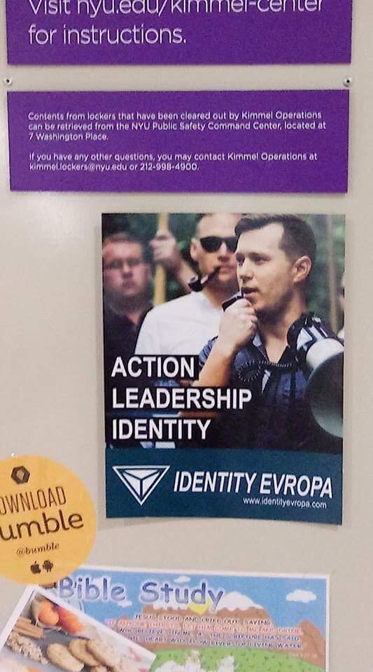 Students+from+NYU+and+New+York+activists+gathered+in+Washington+Square+Park+on+Sept.+28+to+rally+against+pamphlets+that+were+left+by+IDENTITY+EVROPA+--+a+white+nationalist+hate+group