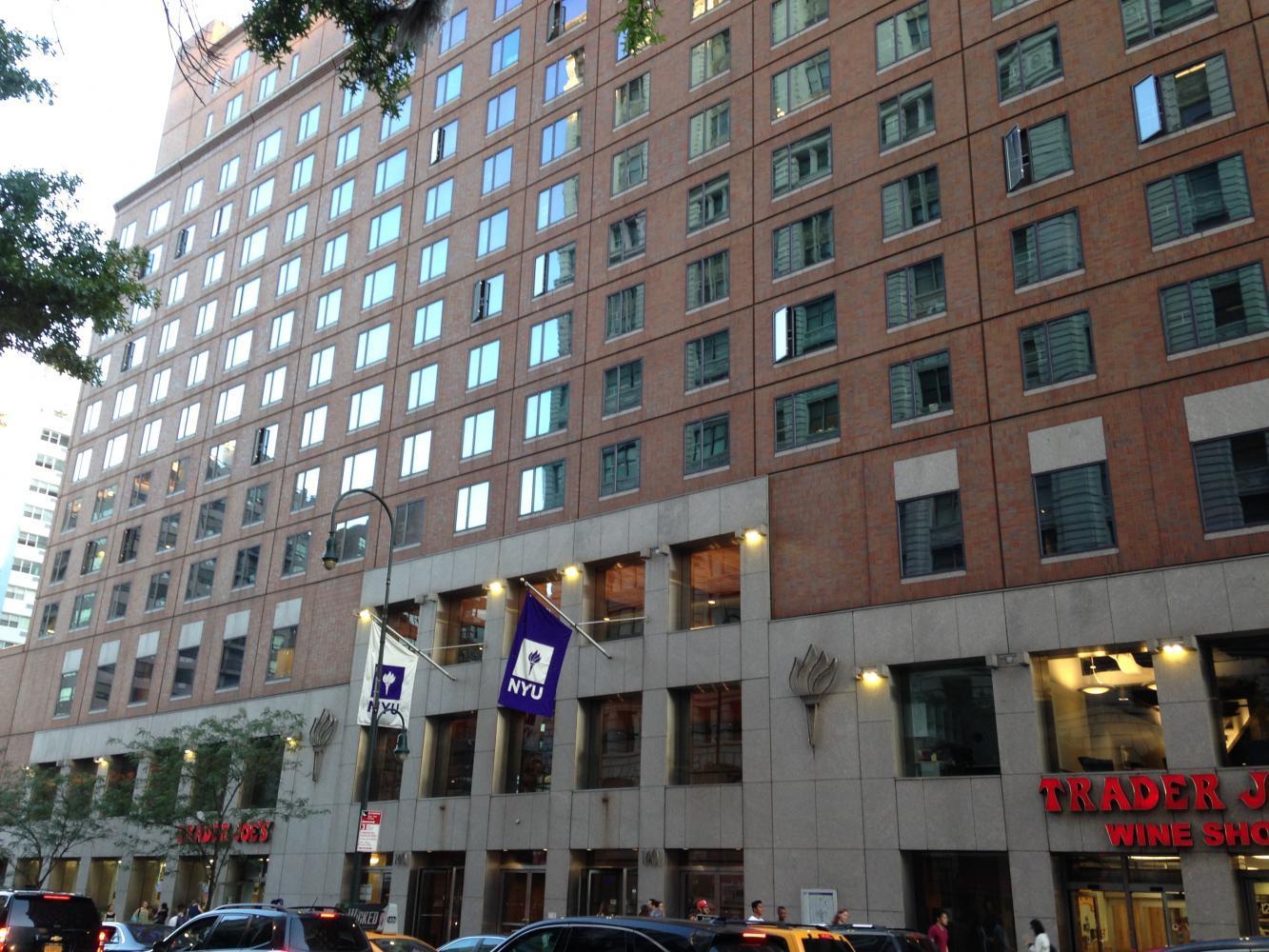 NYU’s Palladium building, where the Wasserman Center for Career Development is located. Here, students are able to find and inquire about internships.