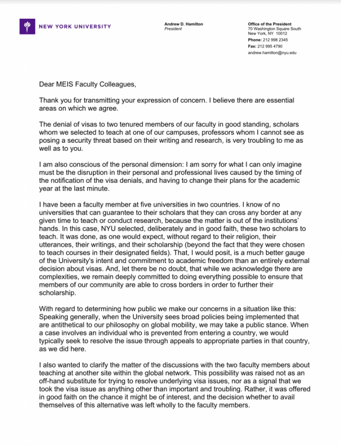 hamilton letter explains universitys position in wake of visa university letter