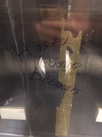 Anti-Dreamer Vandalism in Bobst Bathroom, Again