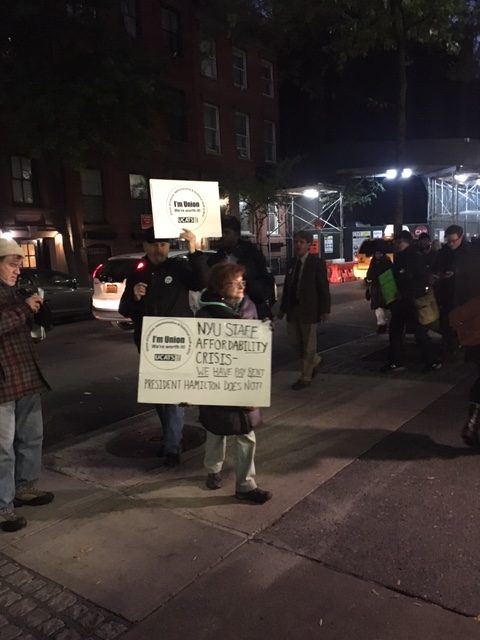 UCATs+members+continue+to+rally+and+protest+NYU%E2%80%99s+lack+of+responsiveness+to+new+contract+negotiations.+%0A