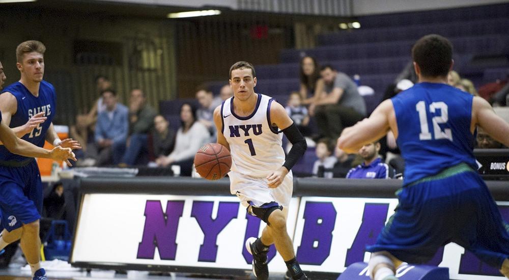 The NYU men’s basketball team captain Ross Udine of the led the team to a 80-77 victory over the College of Mount Saint Vincent on Nov. 18.