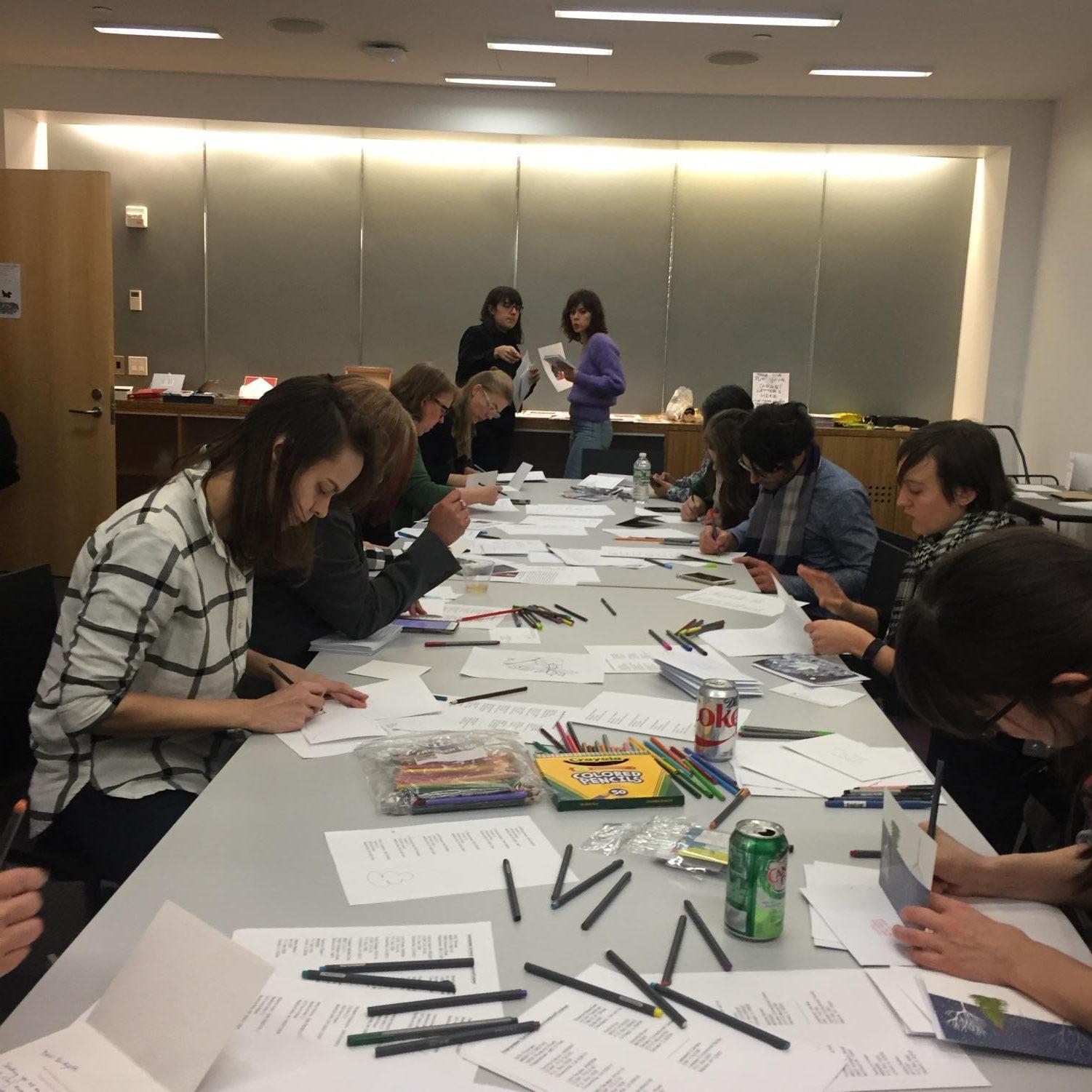 Members of the NYU community spent their Friday night writing holiday letters to incarcerated individuals.