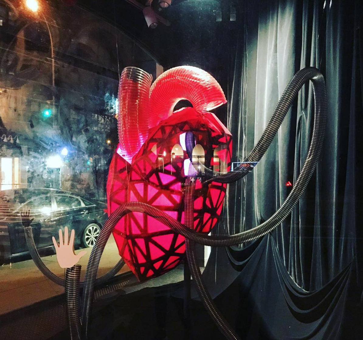 “CityBeat,” a giant heart that would light up through touching the sensors, was featured in Broadway Windows.