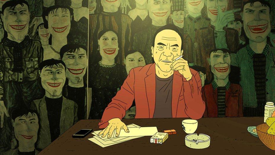“Have a Nice Day” is a new animated film by Liu Jian that focuses on the life of a local gang driver Xiao Zhang, voiced by Zhu Changlong. The film is now playing at the Angelika Film Center.