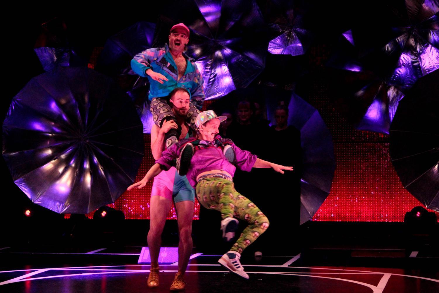 Performers in “RIOT,” an interactive dance experience showing in Skirball Center of Performing Arts.