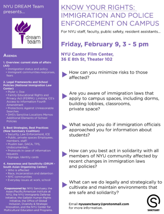 With+notebooks+out+and+pens+at+the+ready%2C+an+audience+of+students+and+professors+looked+on+diligently+as+professors%2C+activists+and+NYU+organizations+conducted+a+workshop+on+immigrant+rights+in+the+Cantor+Film+Center.