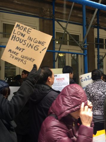Evicted 85 Bowery Tenants Protest Outside Department of Buildings Office