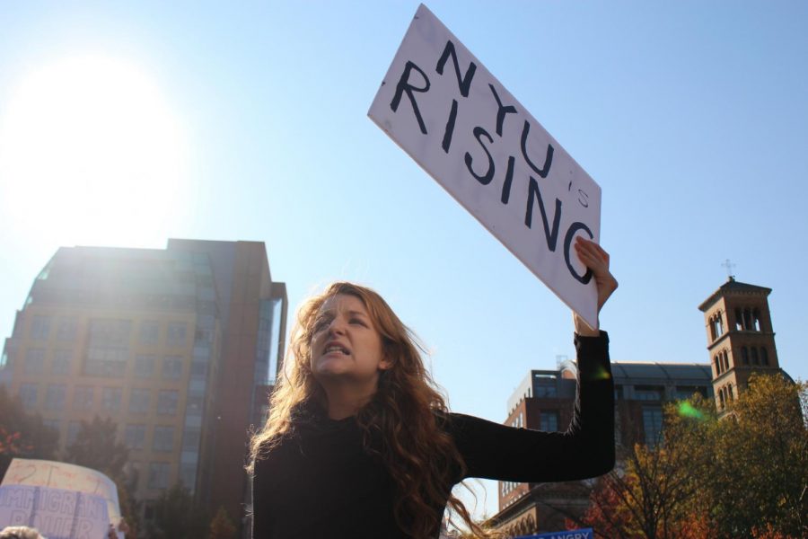 On+Nov.+16%2C+2016%2C+NYU+students+staged+a+walkout+at+Washington+Square+Park+to+declare+NYU+as+a+sanctuary+campus.+