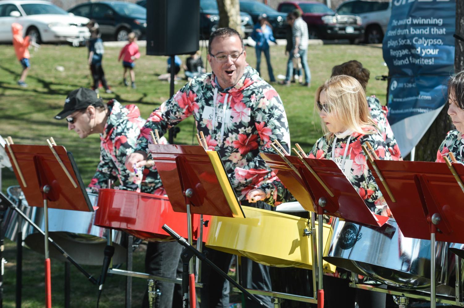 Silver Steel Band performs “Under the Sea” from Disney’s “The Little Mermaid” at the Maker Faire in Westport, Connecticut.