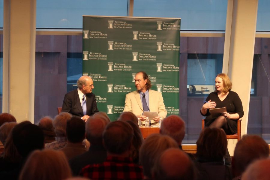 From+left+to+right%3A+Senator+George+Mitchell%2C+Tom+Hull+and+Miriam+Nyhan+Grey+discuss+Irish+politics+at+NYU.