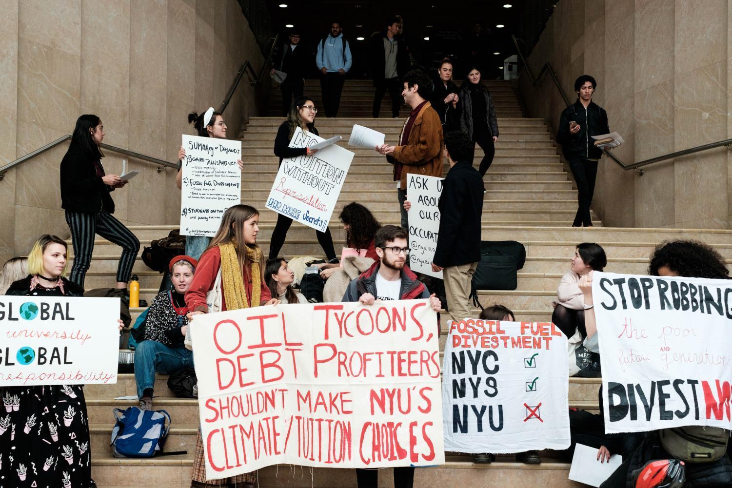 SLAM and NYU Divest protestors officially ended their occupation after administrators threatened disciplinary action.